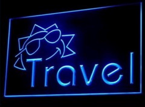 Travel Agency Sun Shine LED Neon Sign